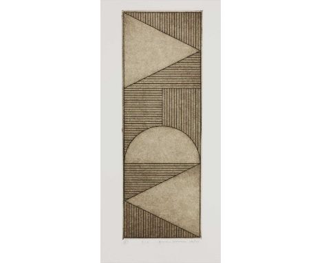 *Gordon House (1932-2004) UNTITLED Two etchings, proof prints, signed and both numbered 76/77 in pencil 39 x 24cm paper size,