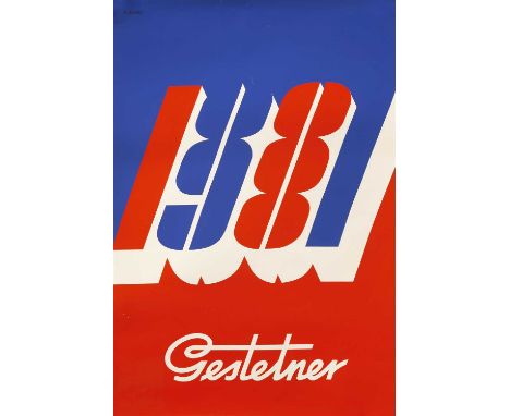*Abram Games (1914-1996) 1981 GESTETNER POSTERS Two 75 x 51cm, and TRAIN WHEELS; LANDSCAPE Two lithographs, signed in pencil 