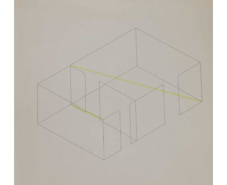 Fred Sandback (American, 1943-2003) UNTITLED Lithograph, unsigned 20.5 x 20.5cm