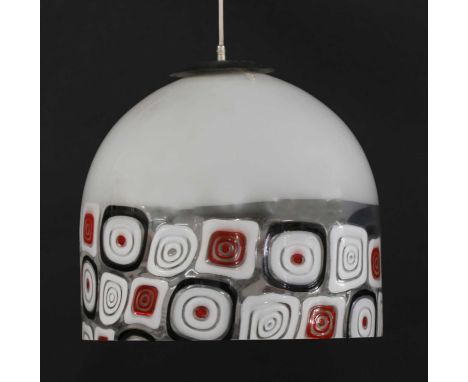 An Italian glass pendant ceiling light, 39.5cm diameter 36cm high