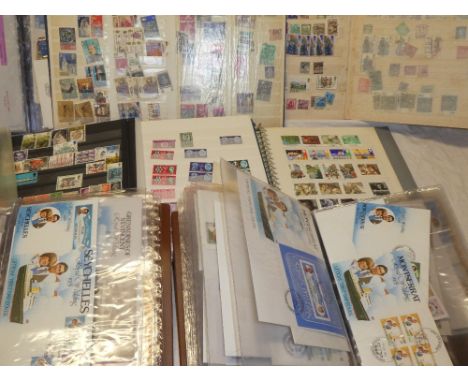 A selection of various albums of World stamps, first day covers, etc