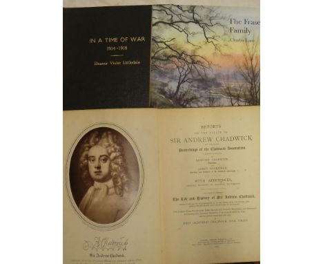 Chadwick (E) and Boardman (J) Reports on the Estate of Sir Andrew Chadwick and the recent proceedings of the Chadwick Associa