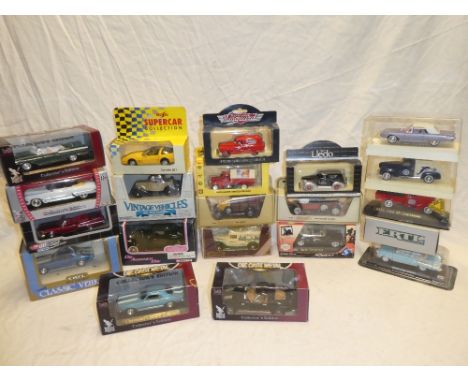 A selection of various mint and boxed diecast vintage vehicles including Corgi, Matchbox, Solido, etc