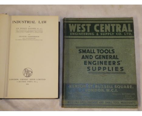 A West Central Tools &amp; General supplies catalogue and a volume relating to Industrial Law (2)
