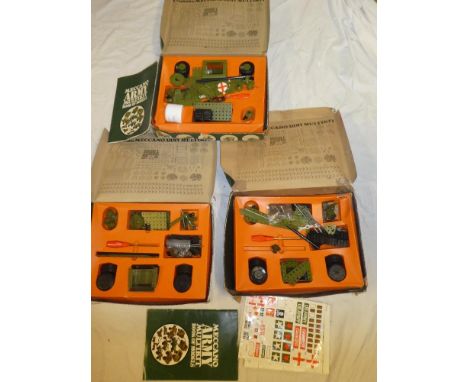 Three Meccano Army multi-kits in original boxes 