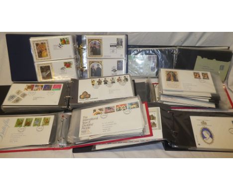 Six cover albums containing a collection of GB and World first day covers