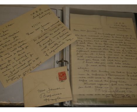 A selection of First War letters from the front relating to Chaplain Vincent Joseph Scully of St Ives attached to the 11th Ri