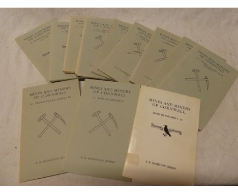 Hamilton-Jenkin (A. K.) The Mines and Miners of Cornwall, vols. 6-16 together with index; Hamilton-Jenkin (A. K.) Wendron Tin
