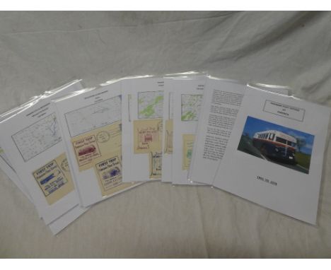 A written-up display on the Highway Post Offices of America including 17 1940's first trip covers