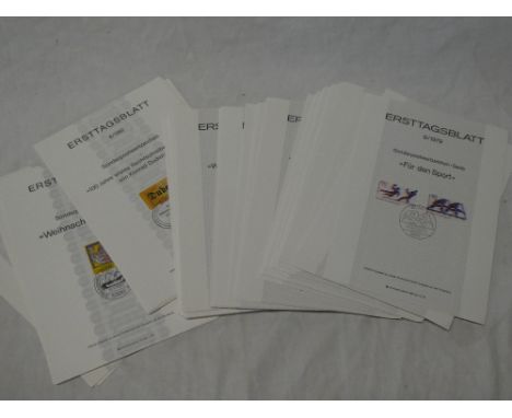 Seventy-five German Ersttagsblatt first day sheets 1979-1981 