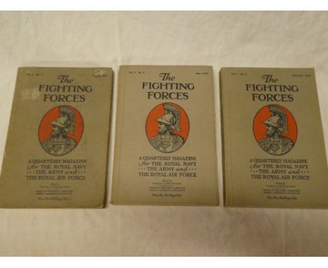 The Fighting Forces - A quarterly magazine for the Royal Navy, Army and Royal Air Force, vol one, nos. 1, 2 and 3, 1924