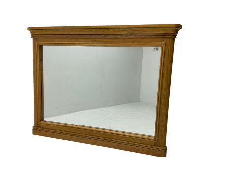 Light oak framed rectangular wall mirrorDimensions: Height:&nbsp;91cm&nbsp; Length/Width:&nbsp;120cm&nbsp;
