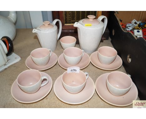 A quantity of Poole twin tone coffeeware