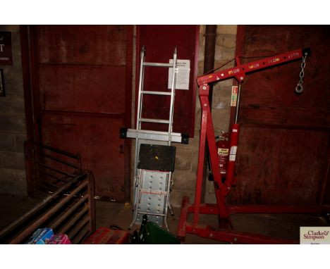 An aluminium decorators ladder and small step ladder