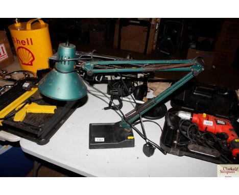An anglepoise style lamp