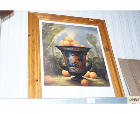 Framed and glazed print "Ancient Cornucopia"