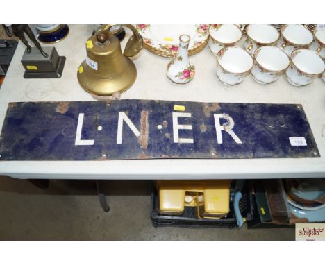 An enamel LNER sign (AF)