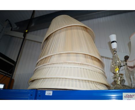 Six standard lamp shades