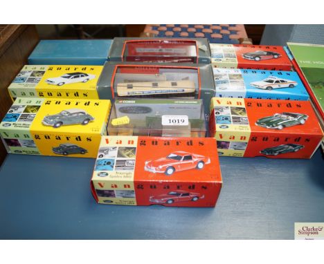 A collection of boxed Van Guard and Corgi die-cast toys