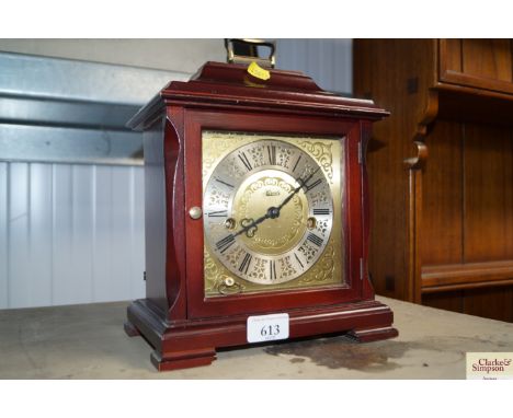 A German two hole mantel clock