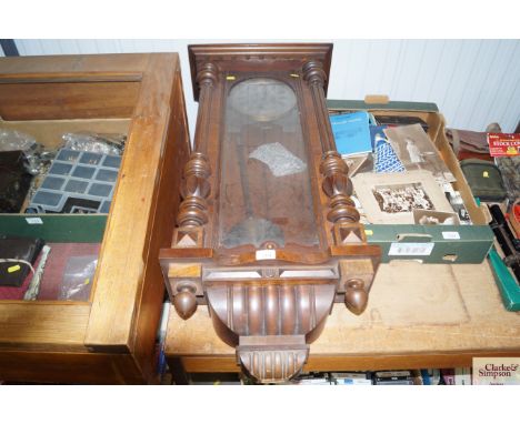 A mahogany cased regulator wall clock