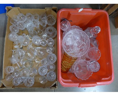 Two boxes of crystal and cut glass**PLEASE NOTE THIS LOT IS NOT ELIGIBLE FOR POSTING AND PACKING** 