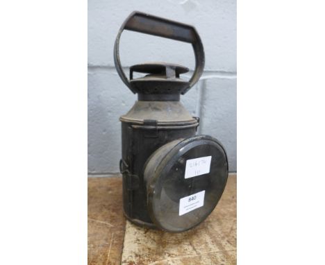 A British Railways train lamp 