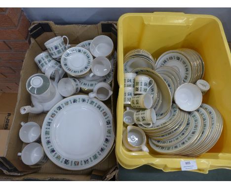 Two boxes of Royal Doulton Tapestry tea and dinnerwares**PLEASE NOTE THIS LOT IS NOT ELIGIBLE FOR POSTING AND PACKING** 