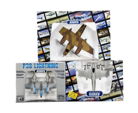 Franklin Mint Armour Collection WWII Allied Aircraft, three boxed 1:48 scale models RAF B11E054 Marauder Dominion Revenge, RA