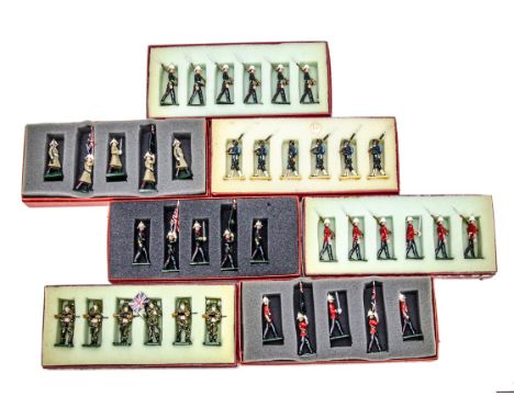 Good Soldiers 6pce Royal Marine sets comprising Falklands 1982, modern Marines Marching, and Marines Colour Party, RM Light I