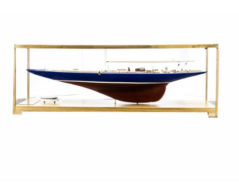 A Model of Sir Thomas Sopwith's Camper and Nicholson-built J-Class Yacht 'Endeavour 1934' in Glazed Display Case, constructed