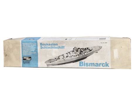 An Aeronaut 1:200 Bismarck Battleship Model Kit Nr.3620, large wood and plastic model kit, in original box, appears complete 
