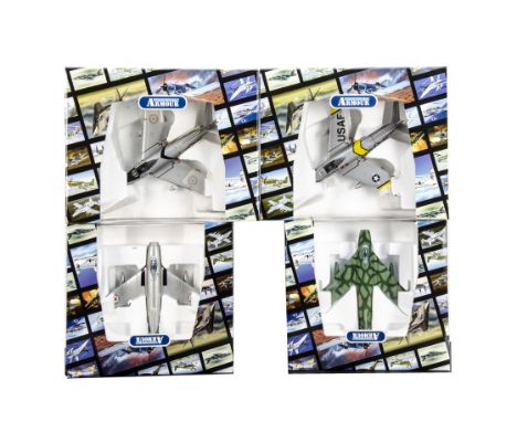 Franklin Mint Armour Collection Jet Military Aircraft, four boxed 1:48 scale models, F86 Sabre B11C990 USAAF and B11E111 Aust