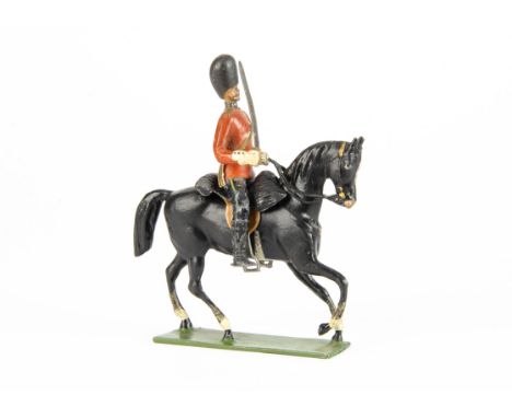 Noris (Gebrüder  Heinrich) 70mm scale mounted British Guards Officer,  overall height 108mm, replaced base, VG
