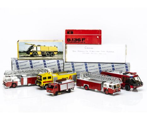Conrad 1:50 Fire Service Vehicles, Nr.5501 Air Crash Fire Rescue Vehicle, Nr.3191 MAN 8.136 F, Nr.5502 E-One Aerial Ladder Tr