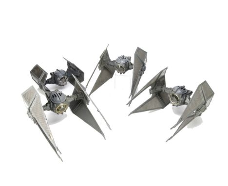 Vintage Star Wars Kenner Tie Fighters, Darth Vader's Tie Fighter, Tie Interceptor (3), F, all require attention, some minor d