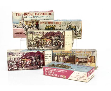 Paramount (England) 1:30 Scale Model Kits, No.2 Lord Mayor's Coach, No.2a Lord Mayor's Coachman Horses, Harness &amp; Postill