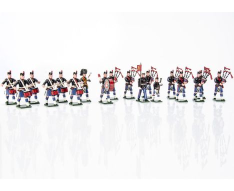 Soldiers of the World New Zealand Leathernecks Pipe and Drum Band ''Eyes Forward'' set LPB/1 18 pce band set,  figures VG, bo