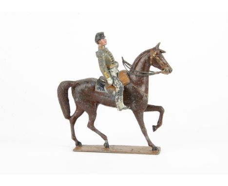 Noris 140mm mounted US 19th Century Infantry Officer, so probably 100mm scale, complete with separately cast coat tails, sadd