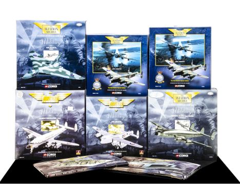 Corgi Aviation Archive Military, a boxed group of 1:144 scale models comprising Operation Chastise Avro Lancaster 47304 (2), 