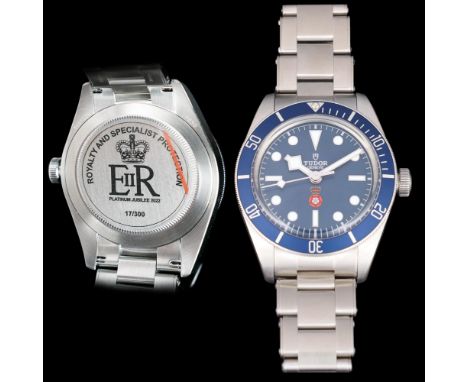 TUDOR - a rare limited edition stainless steel Black Bay 58 'Platinum Jubilee RaSP' automatic bracelet watch, made for the Ro