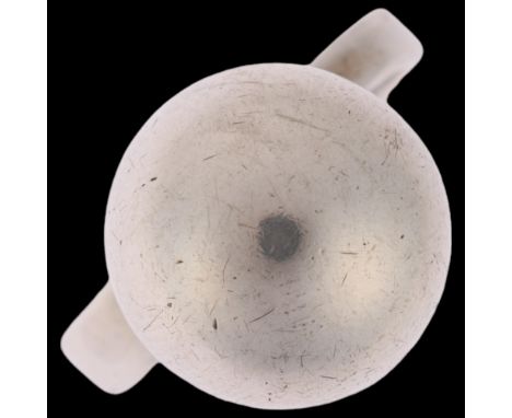 ISAAC COHEN - a Vintage Swedish modernist sterling silver ball ring, circa 1960s, diameter 14.6mm, size approx O/P, 6.6gPossi