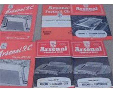 SMALL COLECTION OF ARSENAL RESERVES PROGRAMMES Arsenal reserves home programmes x 6, 49/50 x 2 Birmingham & Coventry, 50/51 C