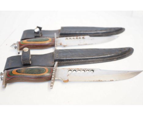 2 Hunting knifes with scabbards Kasu