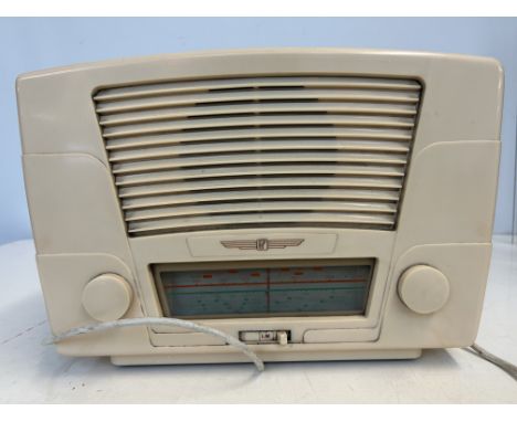 Radio Rentals bakelite ivory-coloured rado (untested)