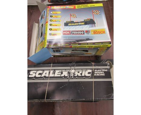 Scalextric pole position control centre boxed and some track