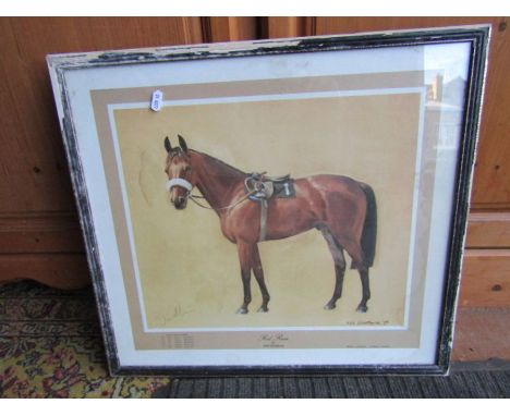 After Neil Cawthorne framed signed Red Rum print 49cm x 53cm approx&nbsp;