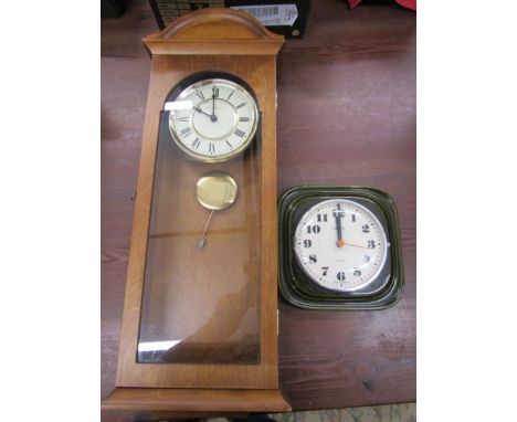 2 wall clocks one ceramic