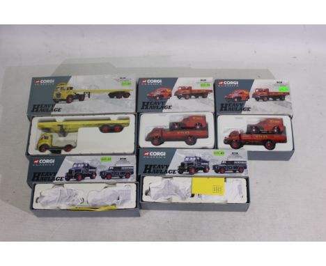 Corgi - Heavy Haulage - 5 x boxed 1:50 and 1:43 scale Corgi Heavy Haulage die-cast model trucks - Lot includes a #16601 'Pick