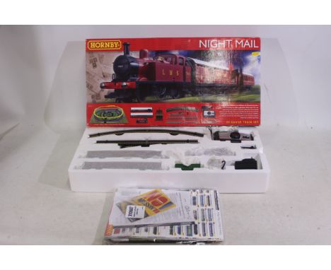  Hornby - A boxed Hornby OO gauge 'Night Mail' train set - The #R1144 model comes with locomotive, track, 2 x carriages, AC A